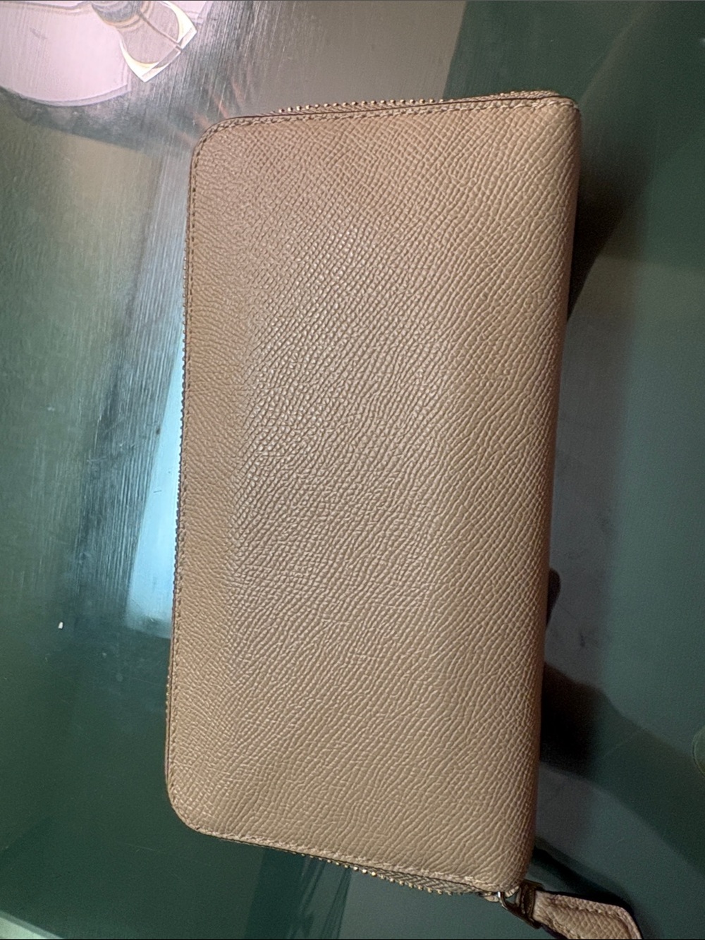 Coach Accordion Camel Zip In Signature Leather Wallet - Picture 4 of 5